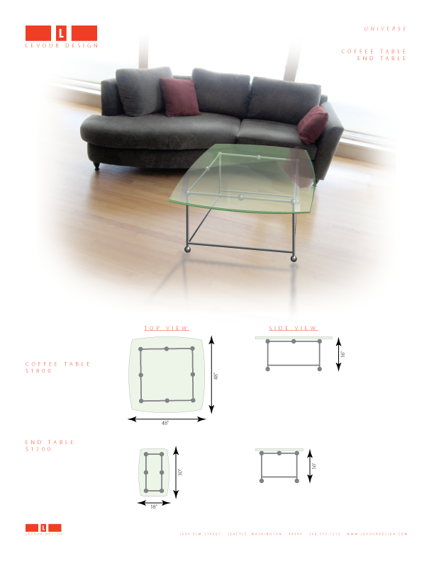 Product Sheet Design Seattle